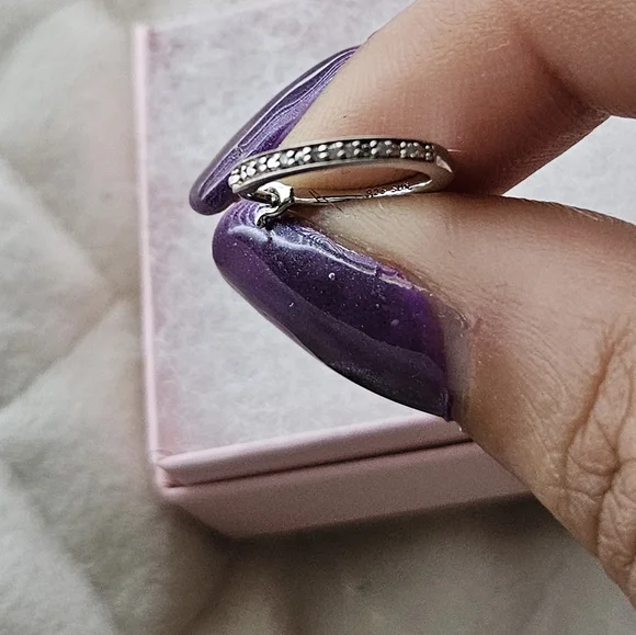 Diamond Hoop Earrings - Picture 4 of 5